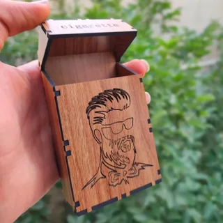جعبه چوبی سیگار/ جاسیگاری